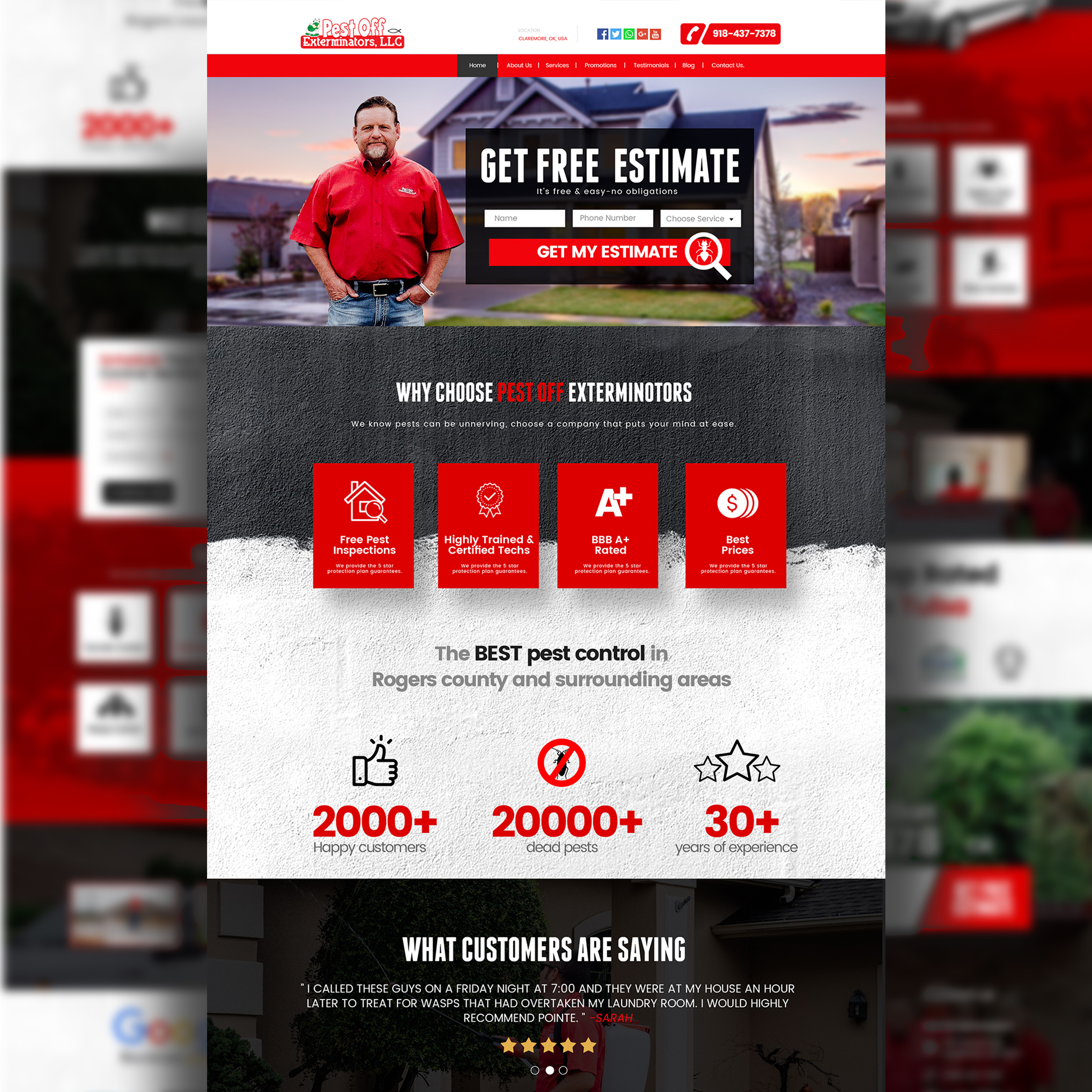 Pest Control Home Services Website Design by Wstudios Pest Control Home Services Website Design in Website Design Inspiration by Wstudios