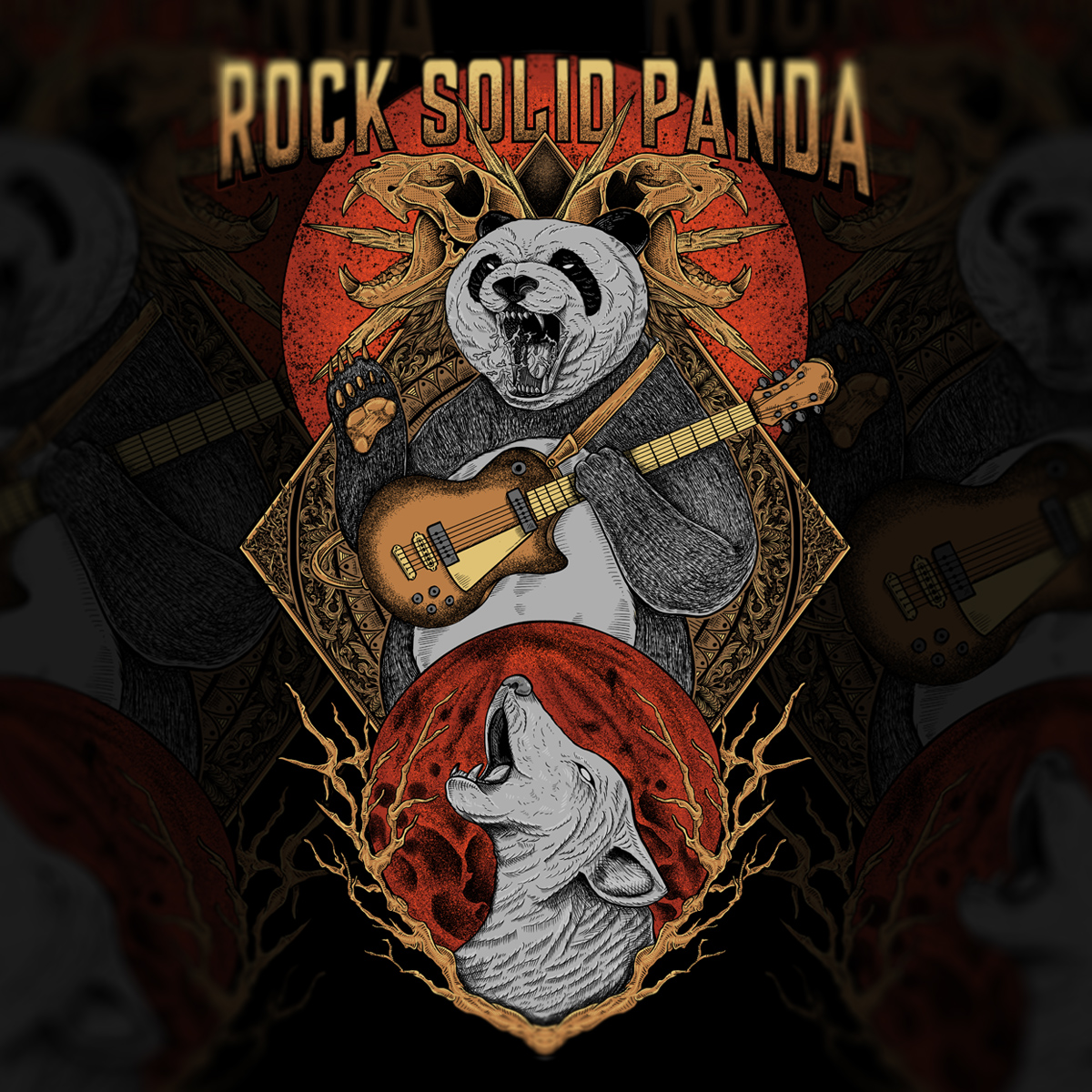 Rock Solid Panda Professional Drawing By Drawingmaster™ 215897 - Designhill