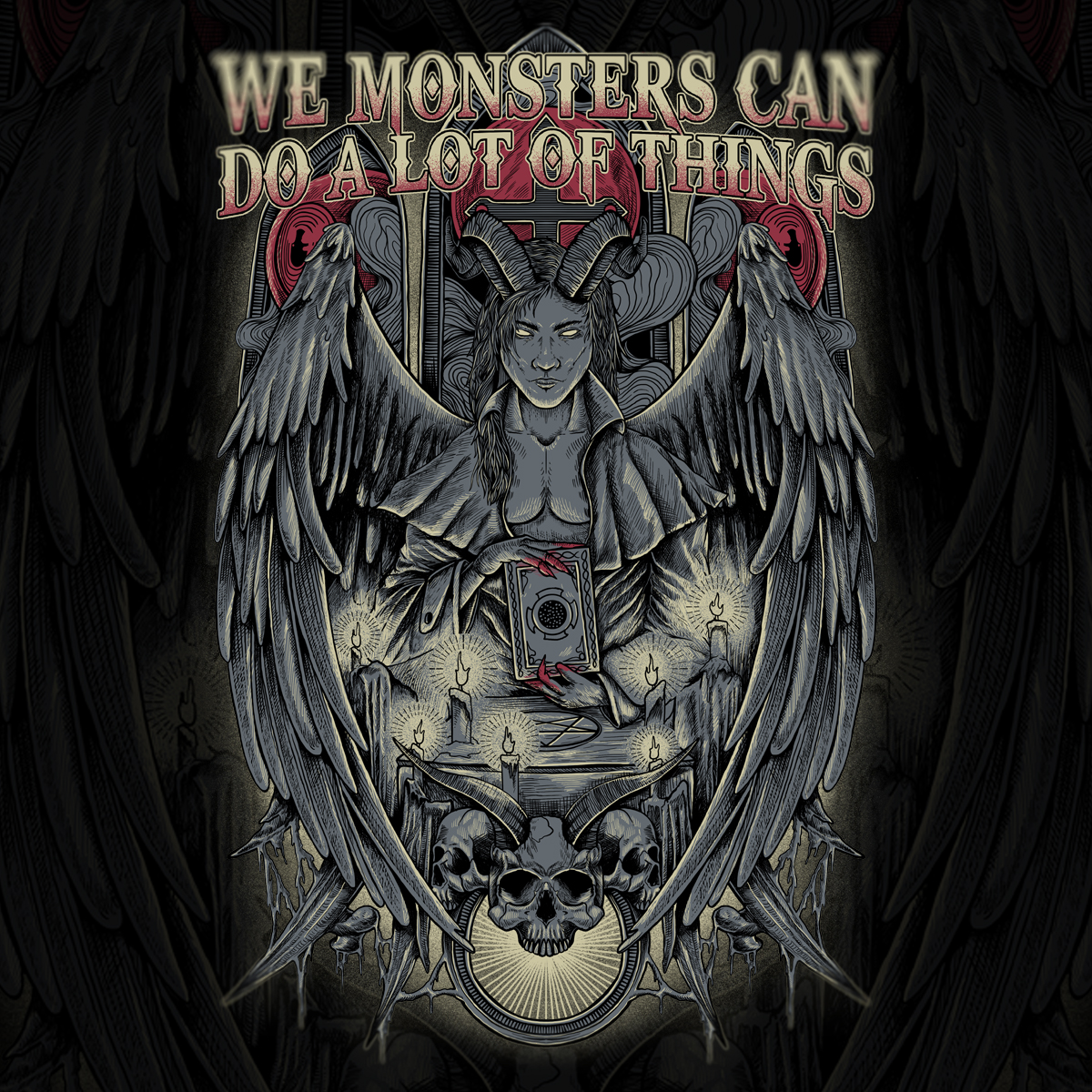 Monster professional drawing by Drawingmaster™ Monster professional drawing in T-Shirt Design Inspiration by Drawingmaster™