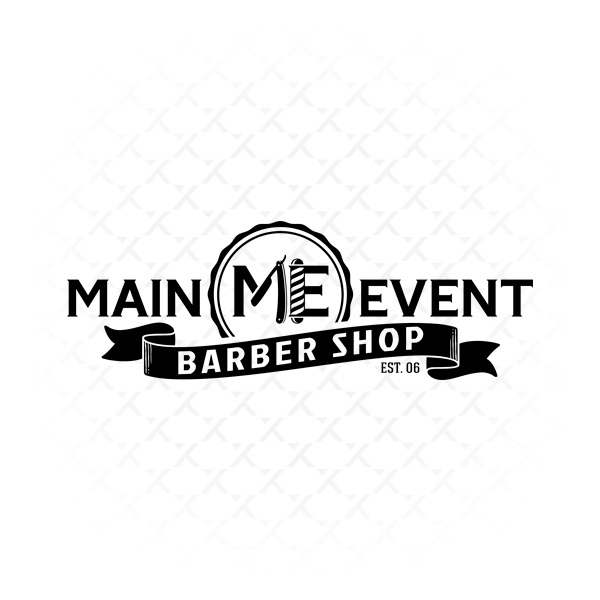 Main Event Barber Shop Logo by Zixlo Main Event Barber Shop Logo in Logo Design Inspiration by Zixlo