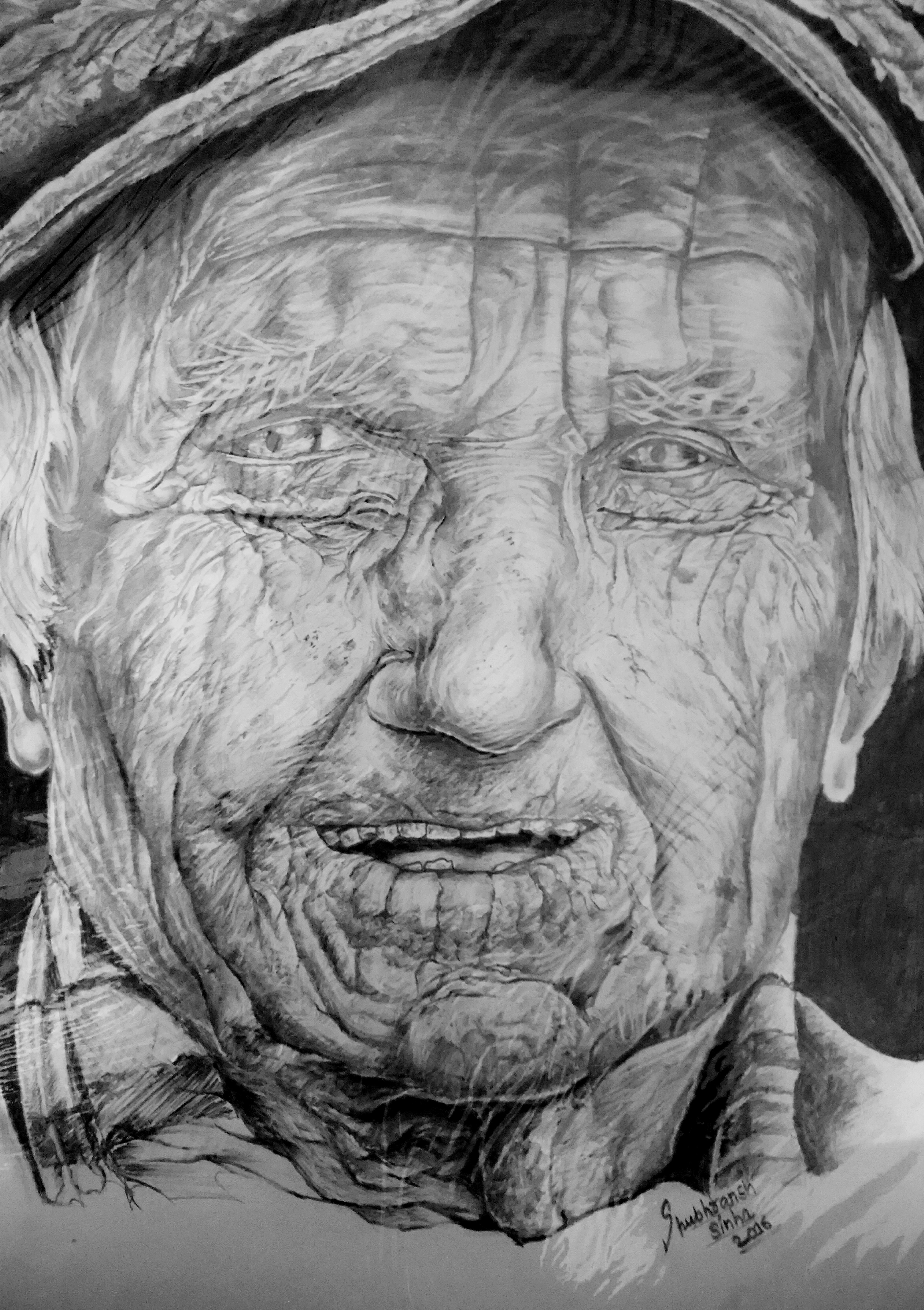 Old man's sketch in Drawing Inspiration by Shubhransh Sinha
