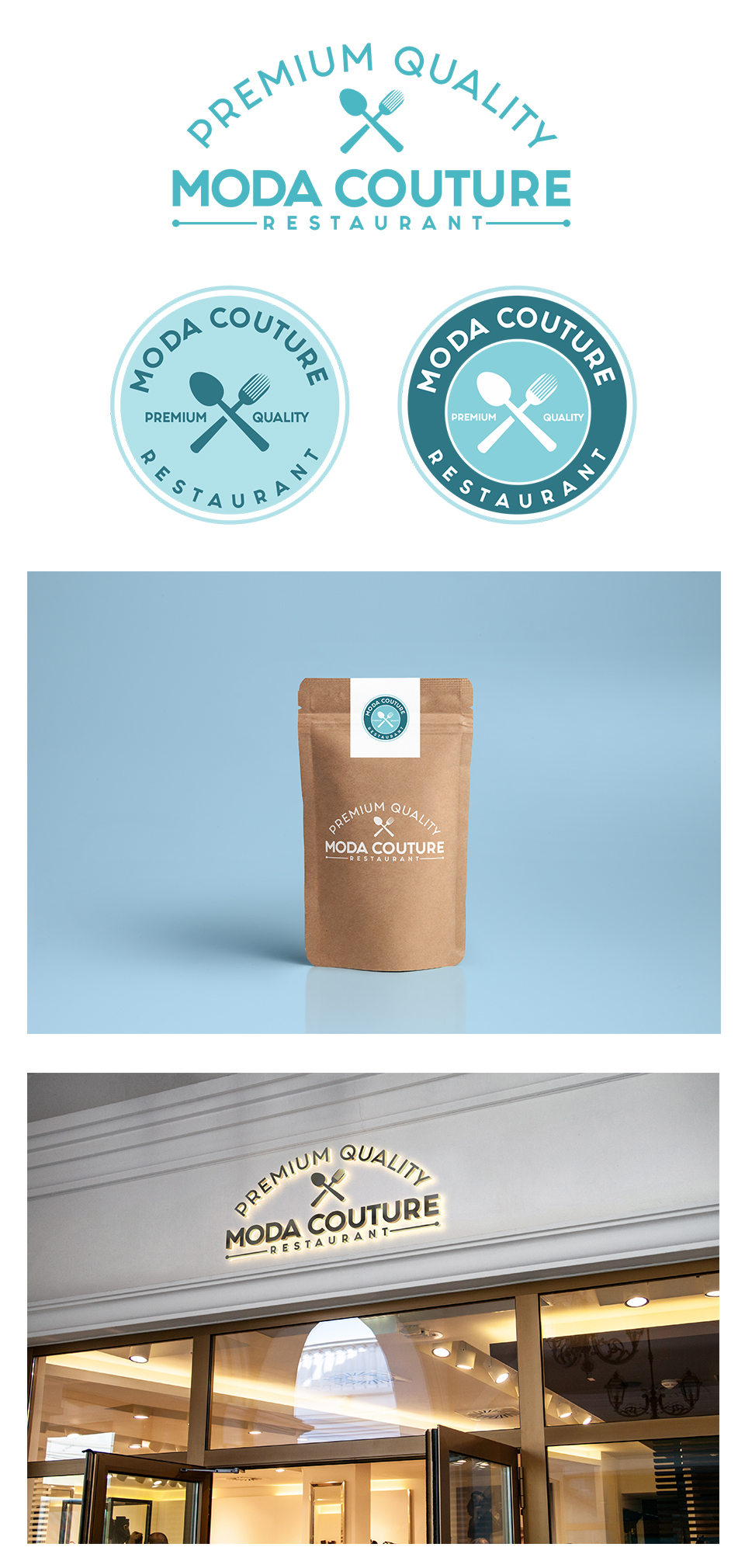 Moda Couture Restaurant by Dailysyit Moda Couture Restaurant in Logo & Brand Identity Inspiration by Dailysyit