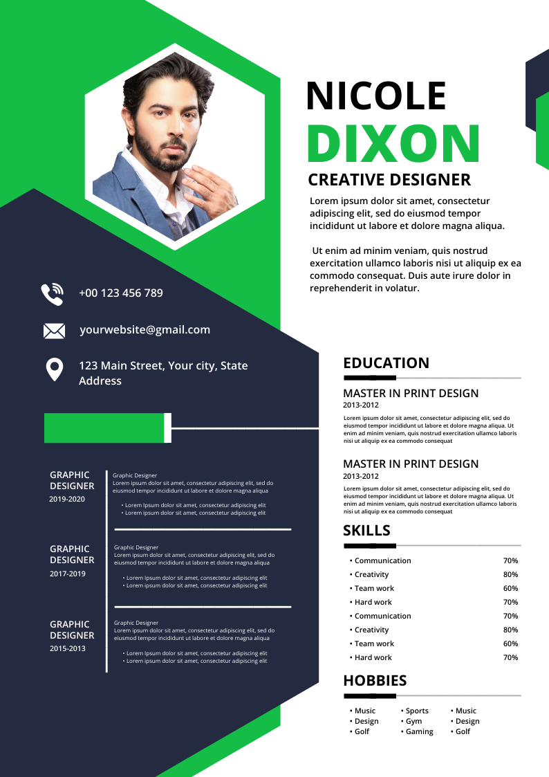 Hex graphic designer by Sreyashi Adhikary Hex graphic designer in Resume Design Inspiration by Sreyashi Adhikary