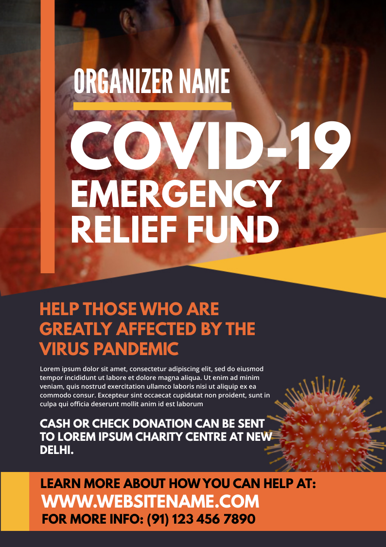 COVID-19 EMERGENCY RELEIF FUND by Sreyashi Adhikary COVID-19 EMERGENCY RELEIF FUND in Print flyer design Inspiration by Sreyashi Adhikary