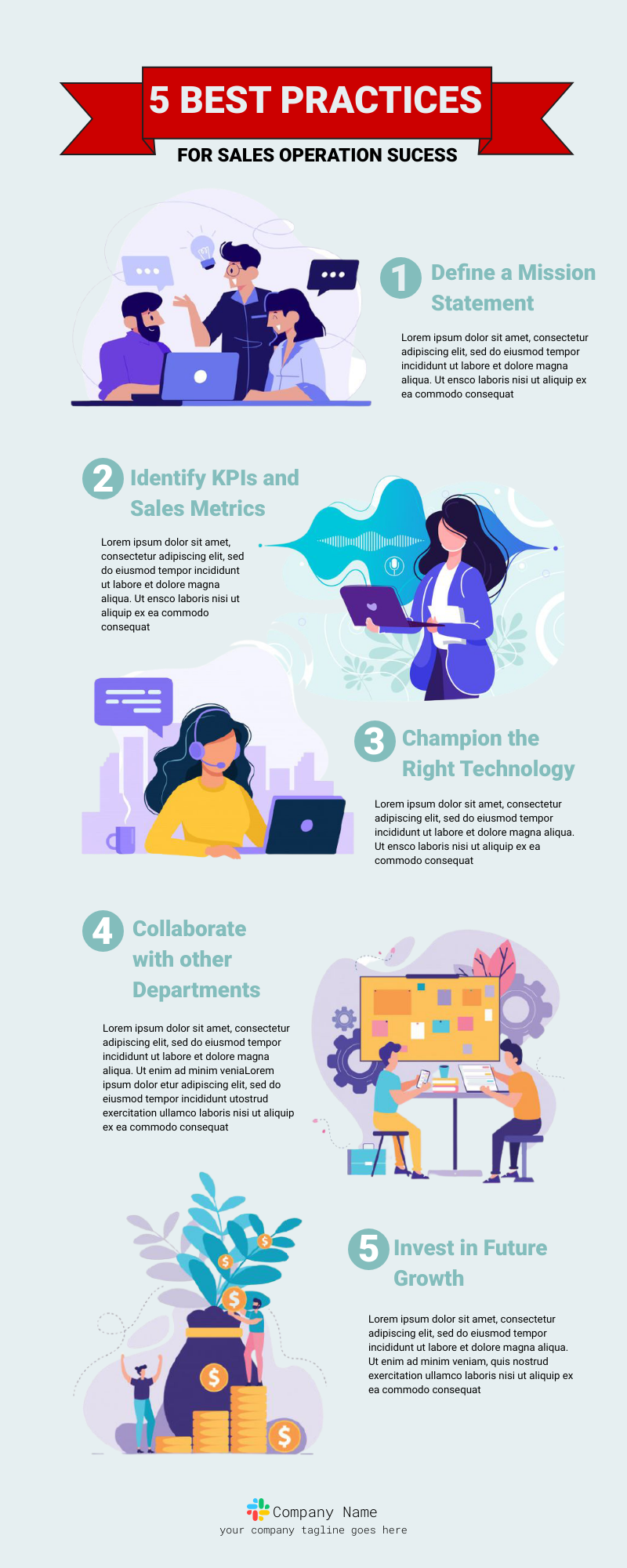 Practices for sales operation success in Infographic Design Inspiration by Sreyashi Adhikary