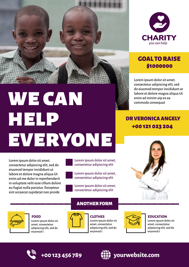 WE CAN HELP EVERYONE in Print flyer design Inspiration by Sreyashi Adhikary
