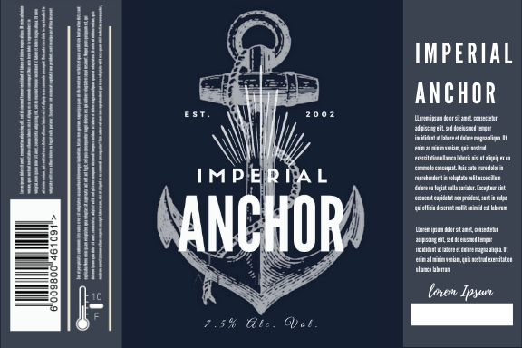 IMPERIAL ANCHOR BEER LABEL in Product Label Inspiration by Sreyashi Adhikary