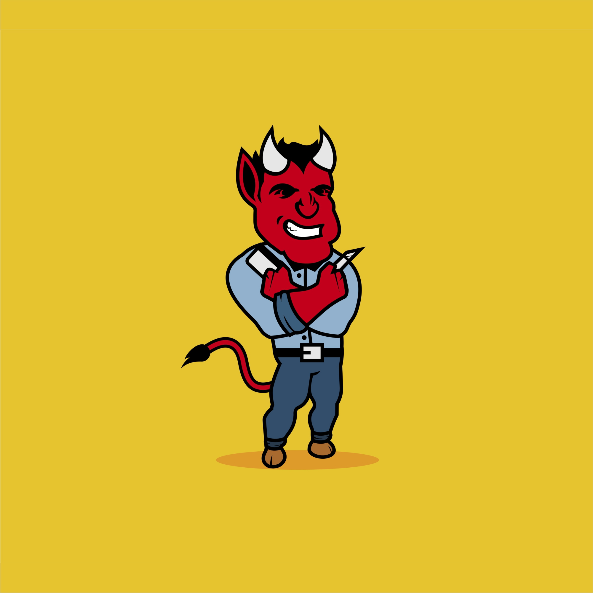 Devil tuning illustration in Illustration and Graphics Inspiration by Igor Nistor