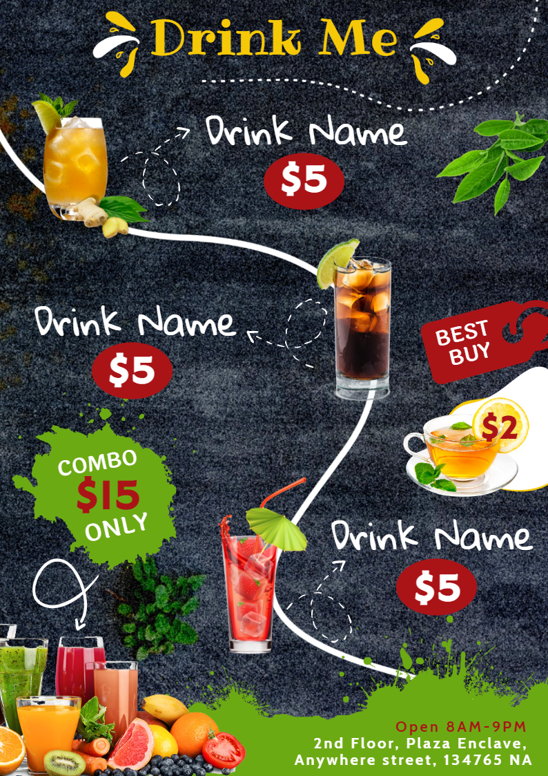 Drink Menu Design Inspiration