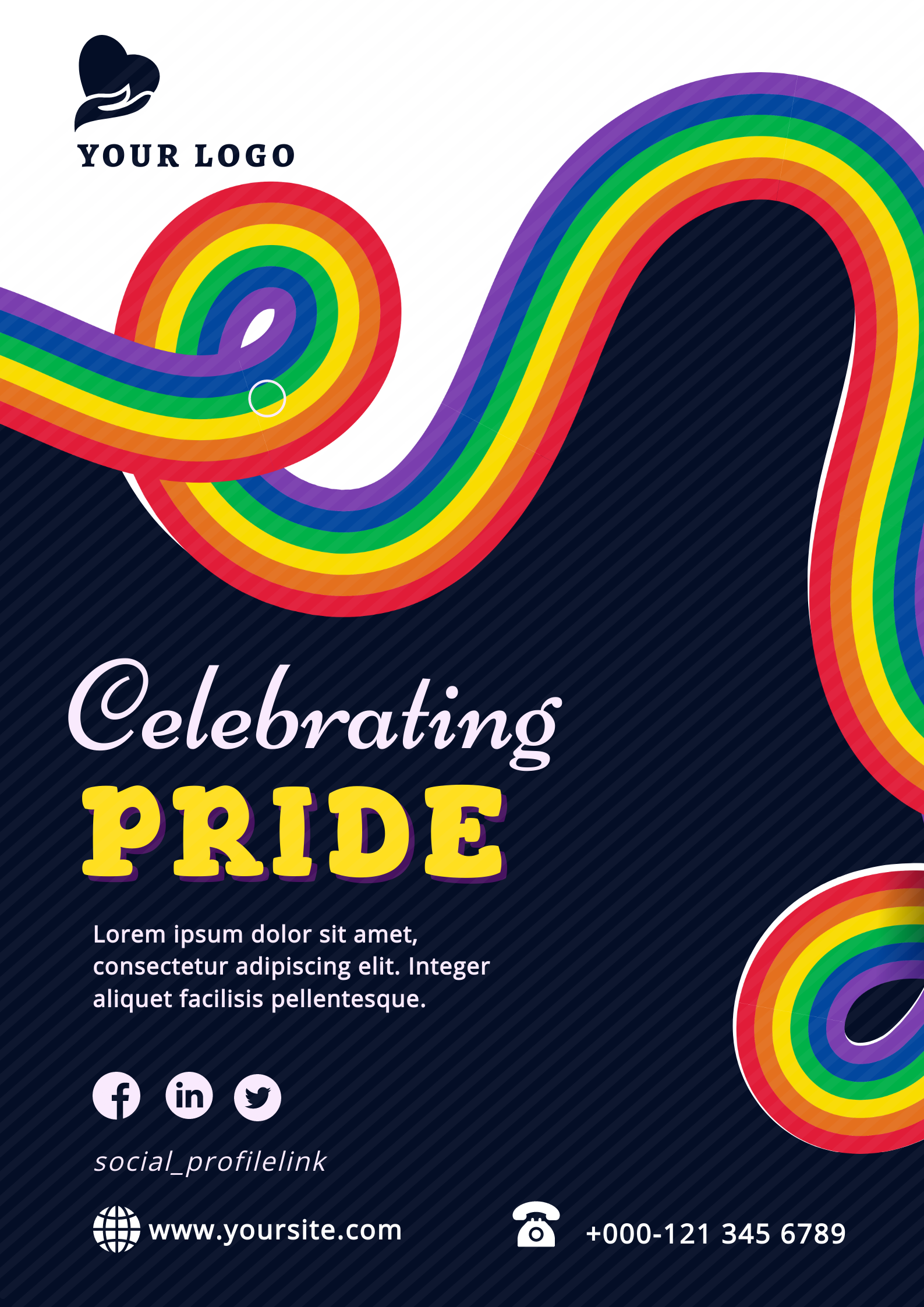 Pride Day Celebration Poster in Poster Design Inspiration by Graphinir