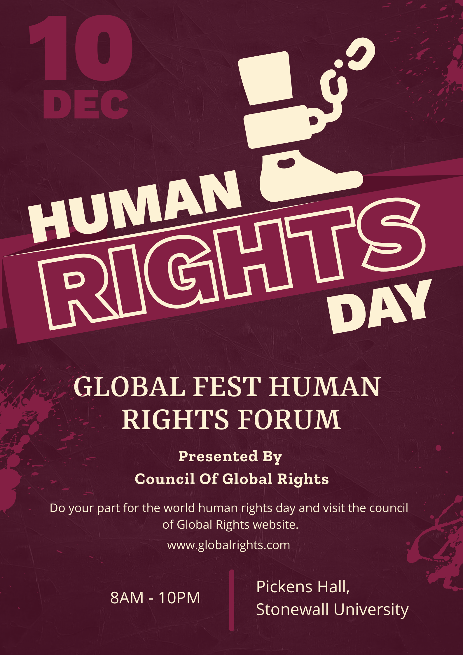 Human Rights Day Global Forum Poster by Graphinir Human Rights Day Global Forum Poster in Poster Design Inspiration by Graphinir