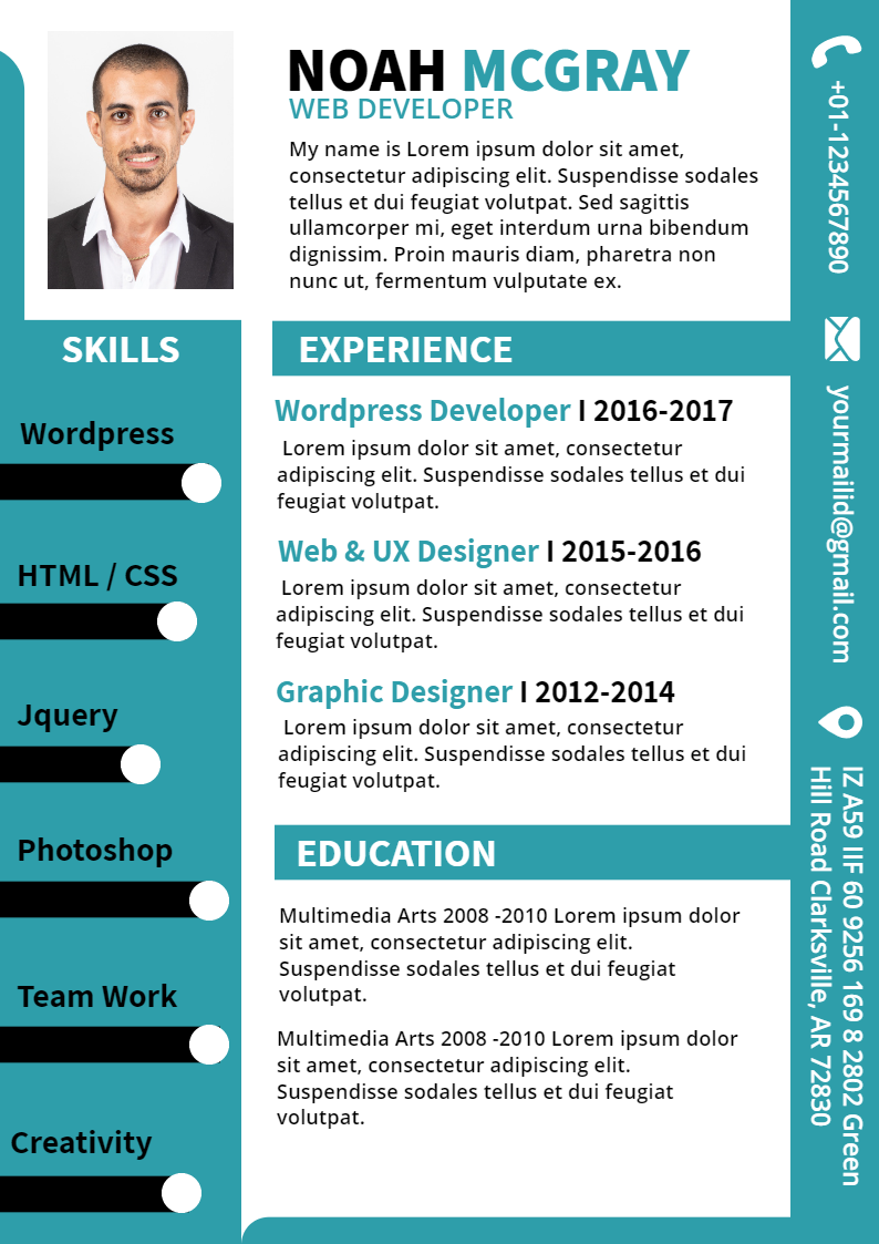 IT Job Minimalist Resume by Graphinir IT Job Minimalist Resume in Resume Design Inspiration by Graphinir