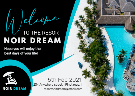Welcome To The Resort Noir Dream by Graphinir Welcome To The Resort Noir Dream in Card Inspiration by Graphinir