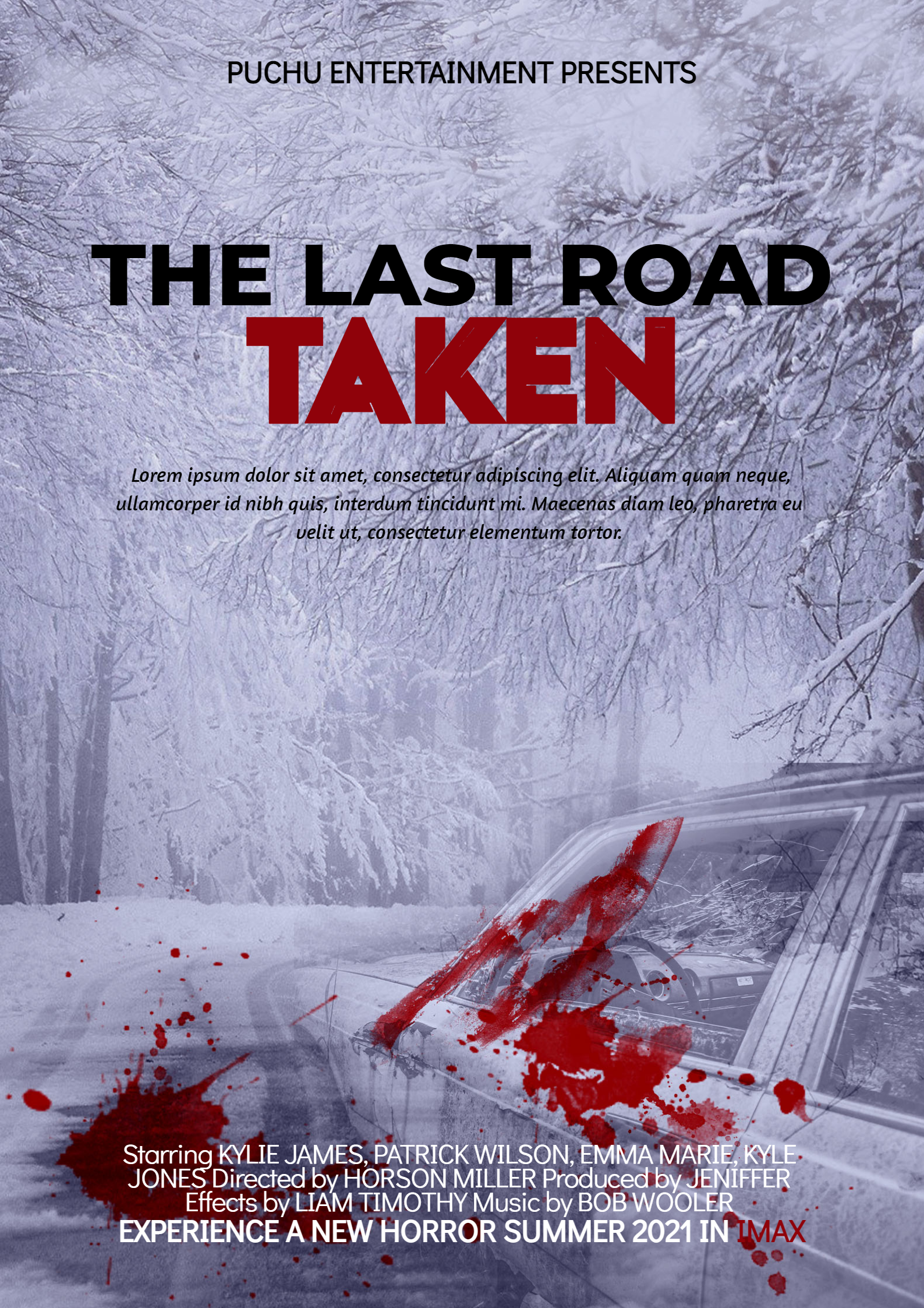 The Last Road Taken Movie Poster by Graphinir The Last Road Taken Movie Poster in Poster Design Inspiration by Graphinir
