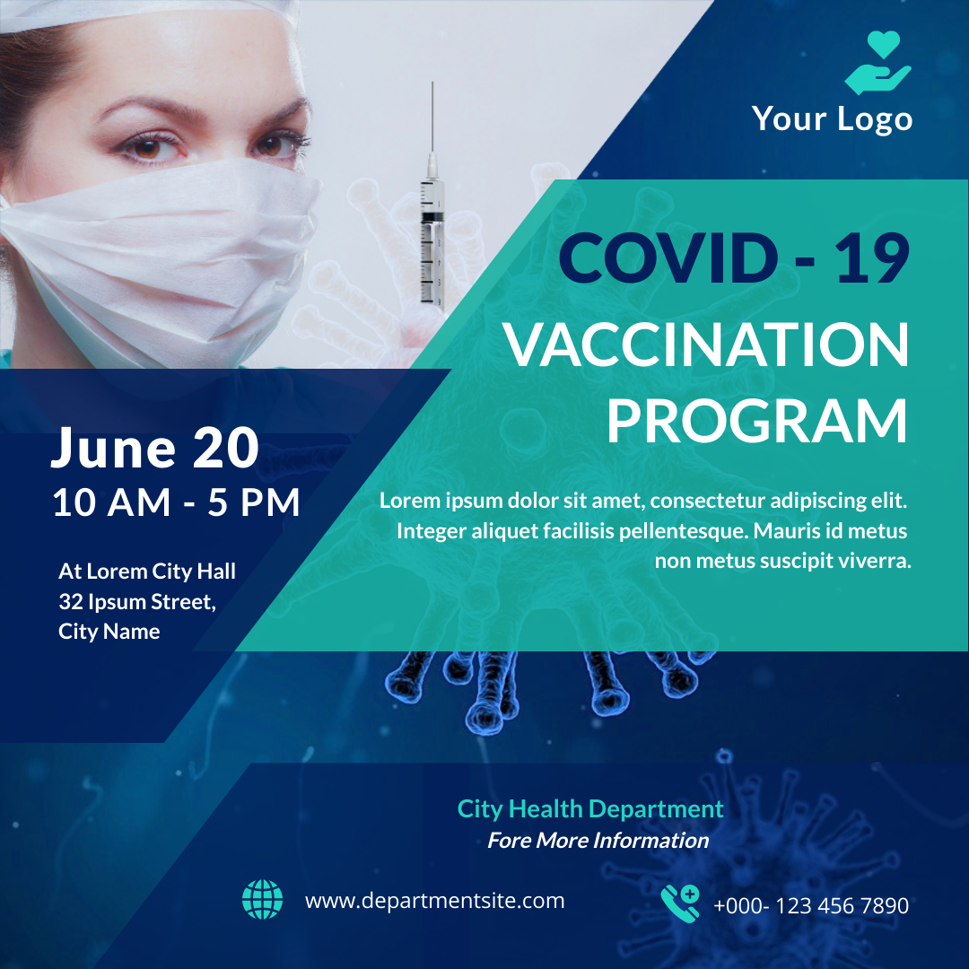 COVID Vaccination Drive Insta Ad by Graphinir COVID Vaccination Drive Insta Ad in Instagram Ad Inspiration by Graphinir