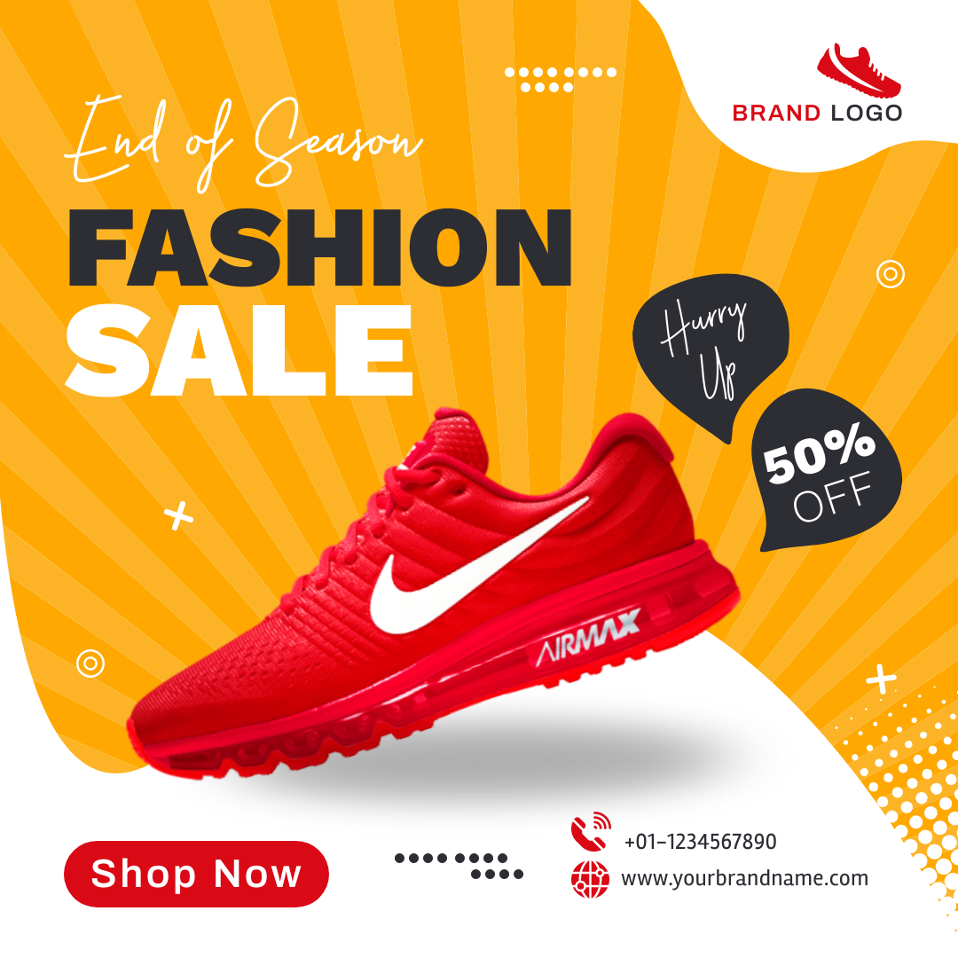 End Of Season Fashion Sale IG Ad in Instagram Ad Inspiration by Graphinir