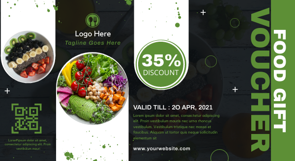 Healthy Food Gift Voucher in Gift cards Inspiration by Graphinir