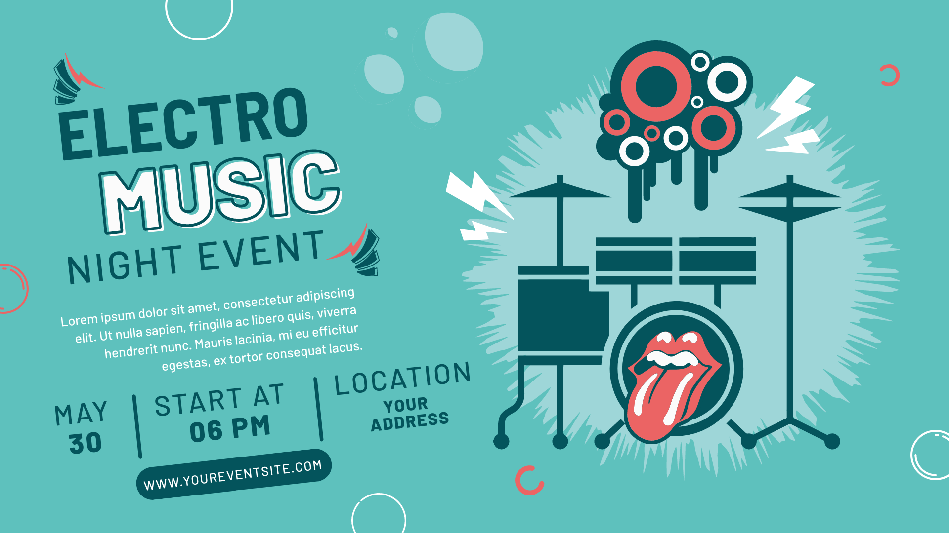Electro Music Night Event FB Cover by Graphinir Electro Music Night Event FB Cover in Facebook Event Cover Inspiration by Graphinir