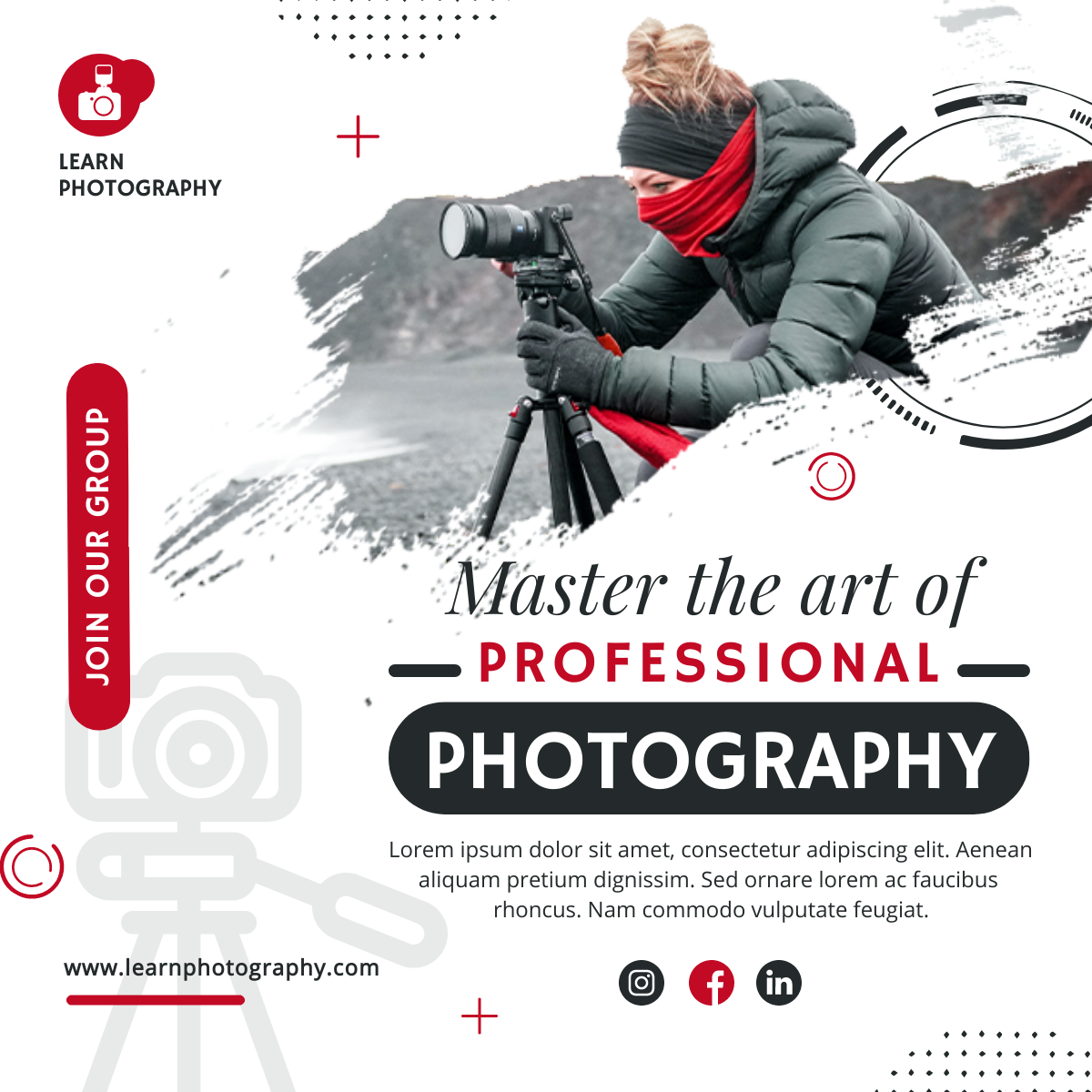 Learning Professional Photography Linkedin Post by Graphinir Learning Professional Photography Linkedin Post in Linkedin post Inspiration by Graphinir
