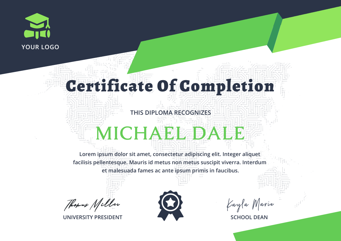 Academic Certificate Of Completion by Graphinir Academic Certificate Of Completion in Certificate Inspiration by Graphinir