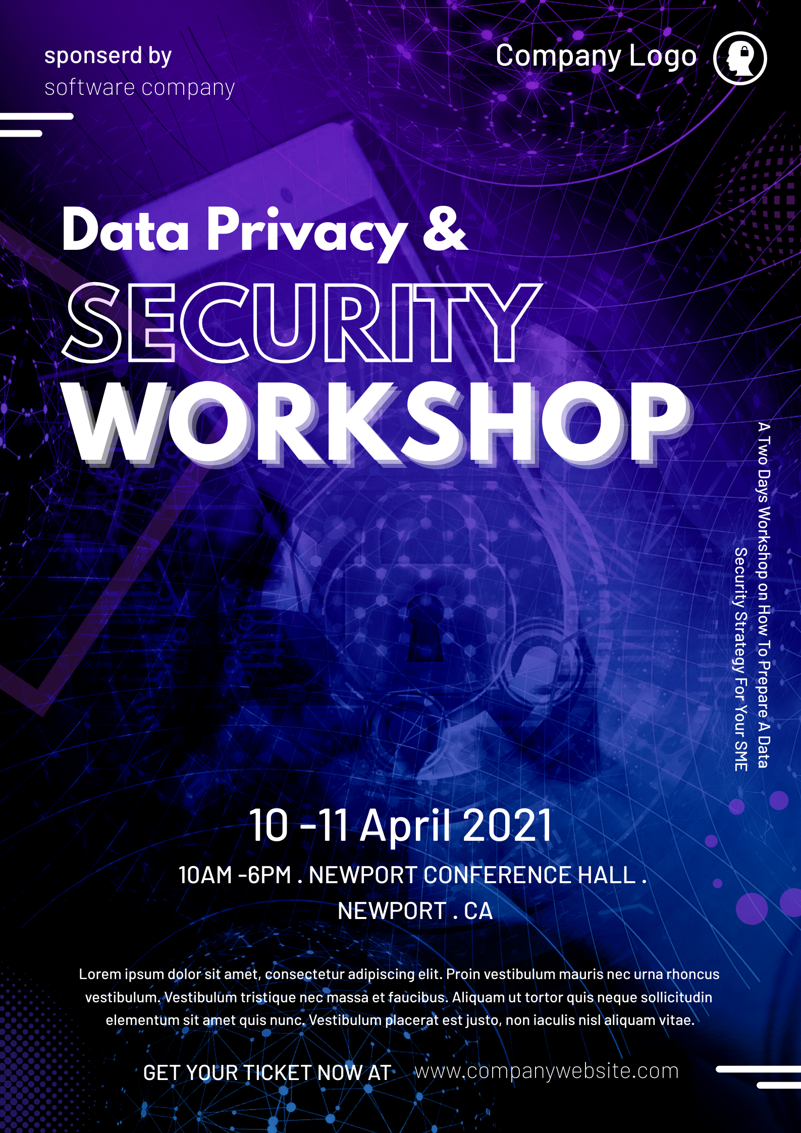 Data Security Workshop Poster by Graphinir Data Security Workshop Poster in Poster Design Inspiration by Graphinir