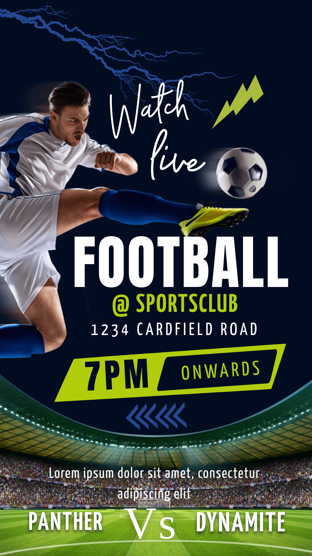 Football Event IG Story by Graphinir Football Event IG Story in Instagram Story Inspiration by Graphinir