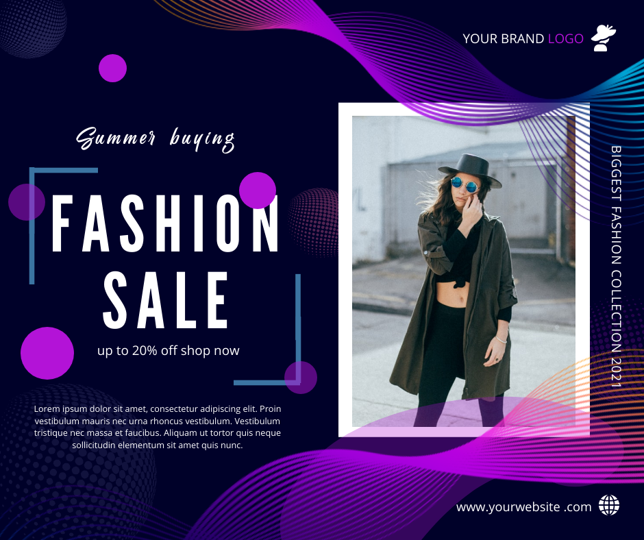 Mega Fashion Sale Fb Sale in Facebook Post Design Inspiration by Graphinir
