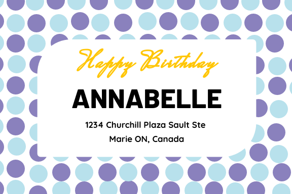 Birthday Address Label by Graphinir Birthday Address Label in Label Design Inspiration by Graphinir
