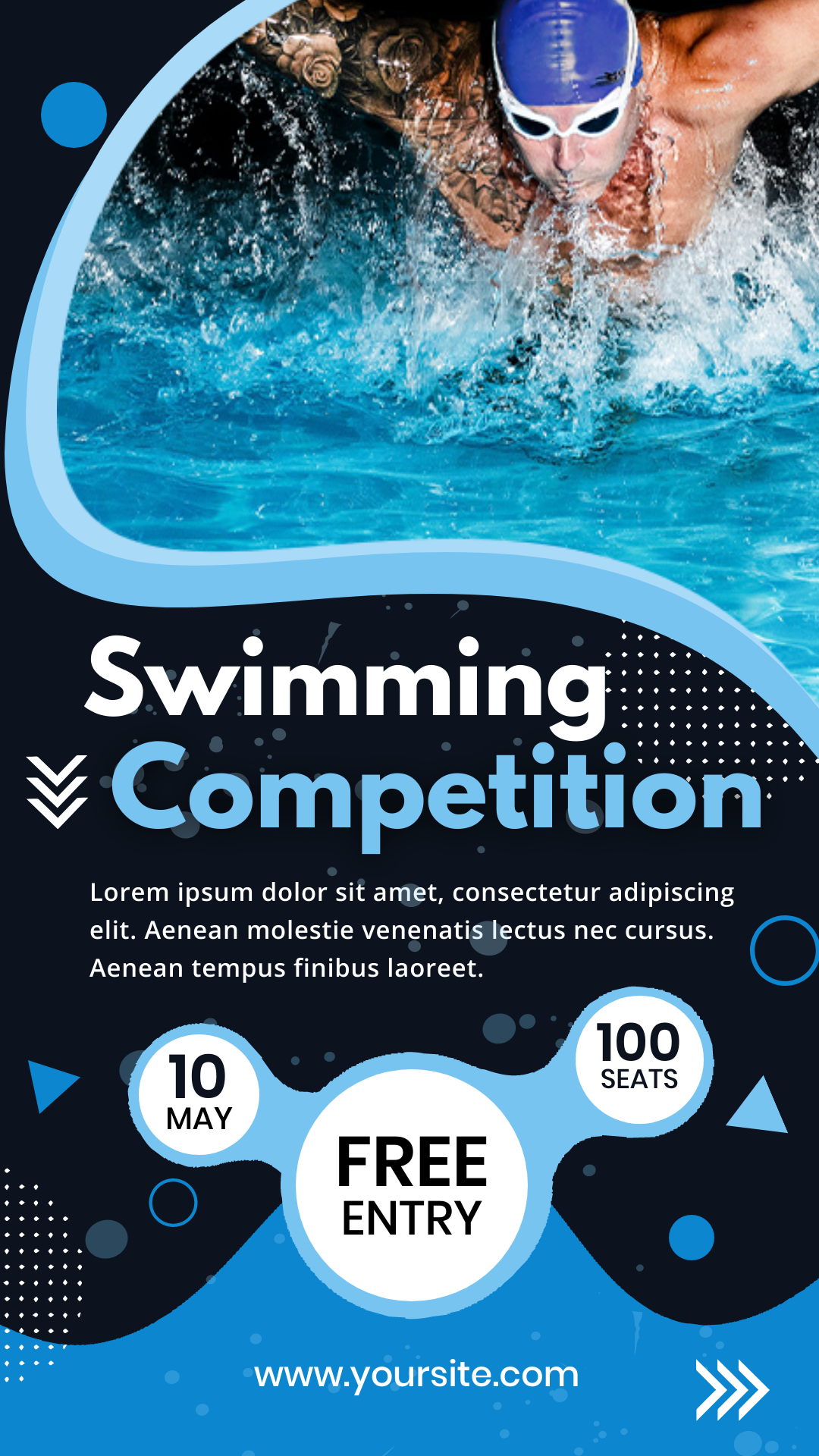 Swimming Competition IG Story by Graphinir Swimming Competition IG Story in Instagram Story Inspiration by Graphinir