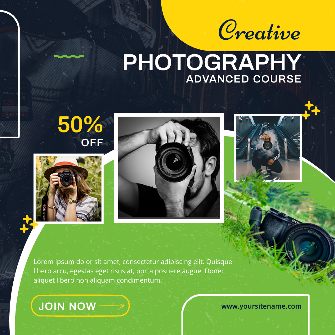 Photography Course Instagram Post by Graphinir Photography Course Instagram Post in Instagram Post Design Inspiration by Graphinir