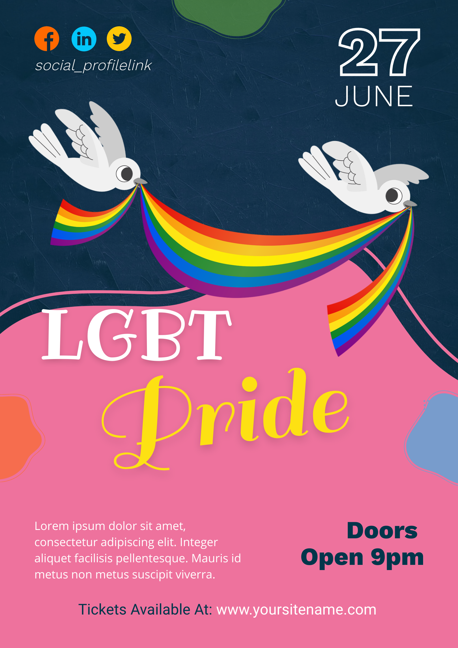 LGBT Pride Celebration Poster in Poster Design Inspiration by Graphinir