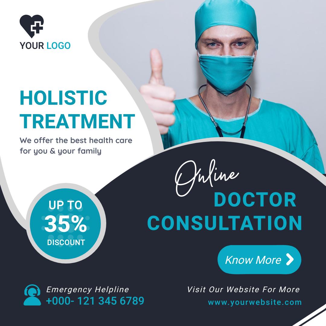 Online Doctor Consultation Insta Ad by Graphinir Online Doctor Consultation Insta Ad in Instagram Ad Inspiration by Graphinir