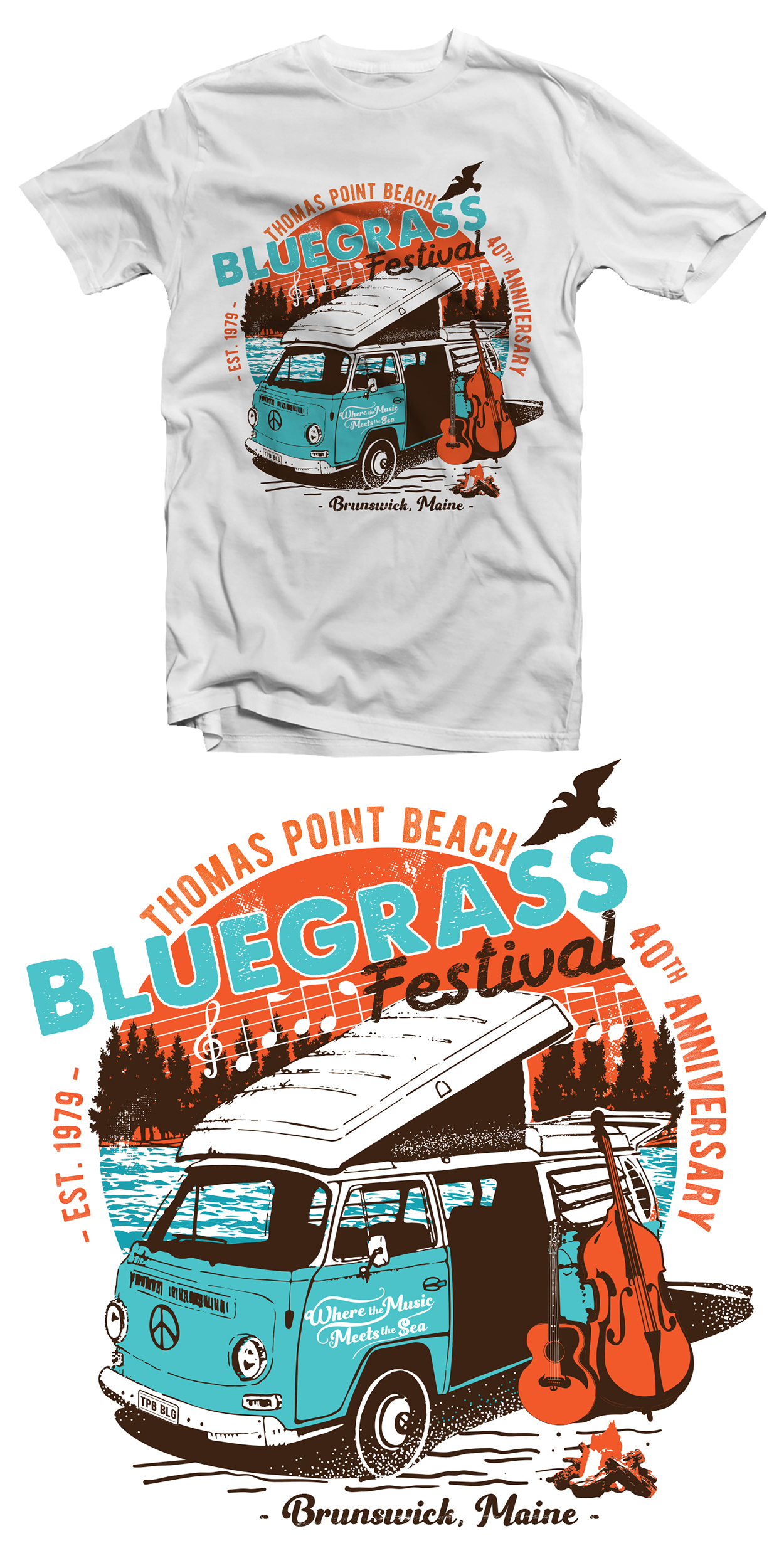 Bluegrass Festival T-Shirt by Pedagingplastik Bluegrass Festival T-Shirt in T-Shirt Design Inspiration by Pedagingplastik