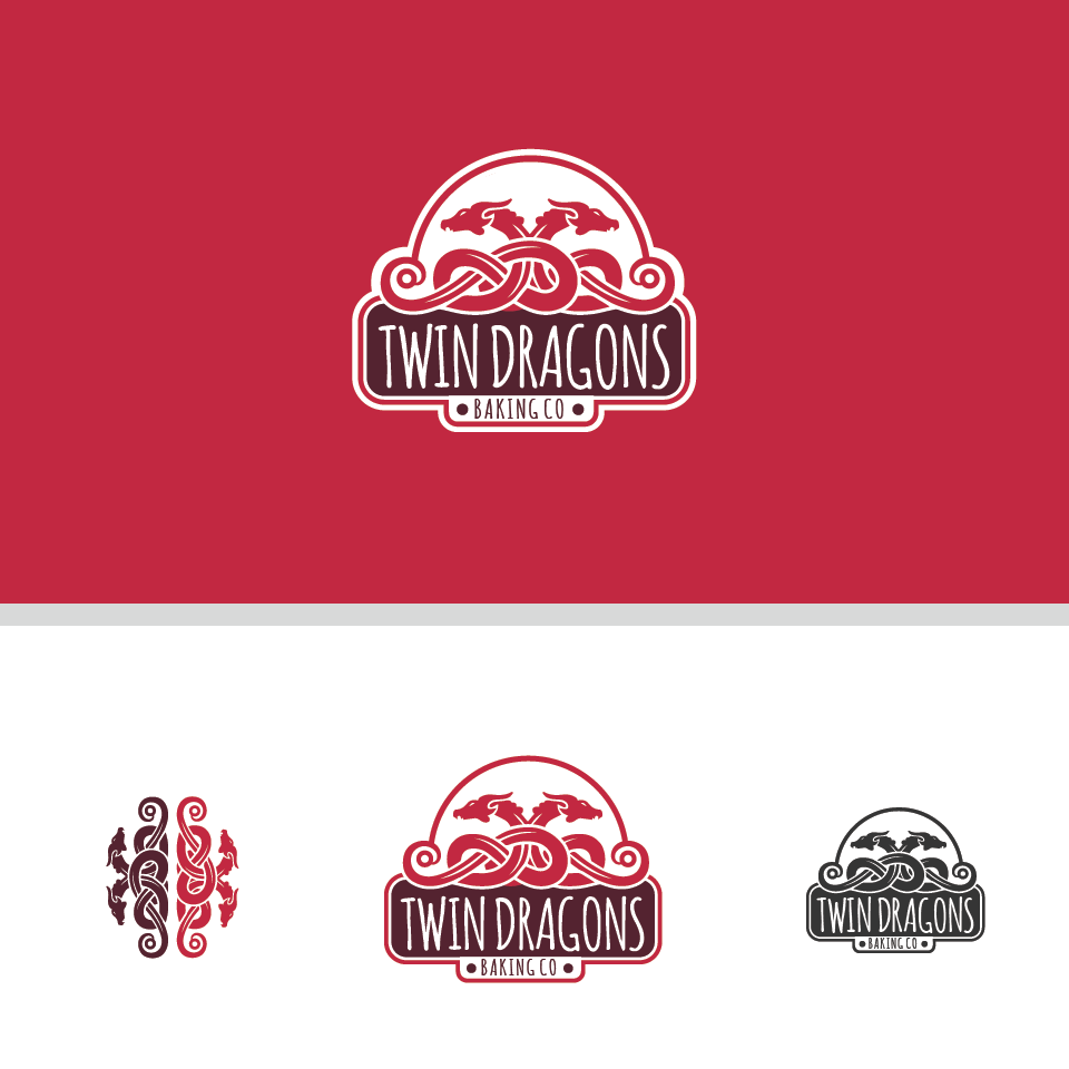 Twin Dragons Logo by Kushcaval Twin Dragons Logo in Logo Design Inspiration by Kushcaval