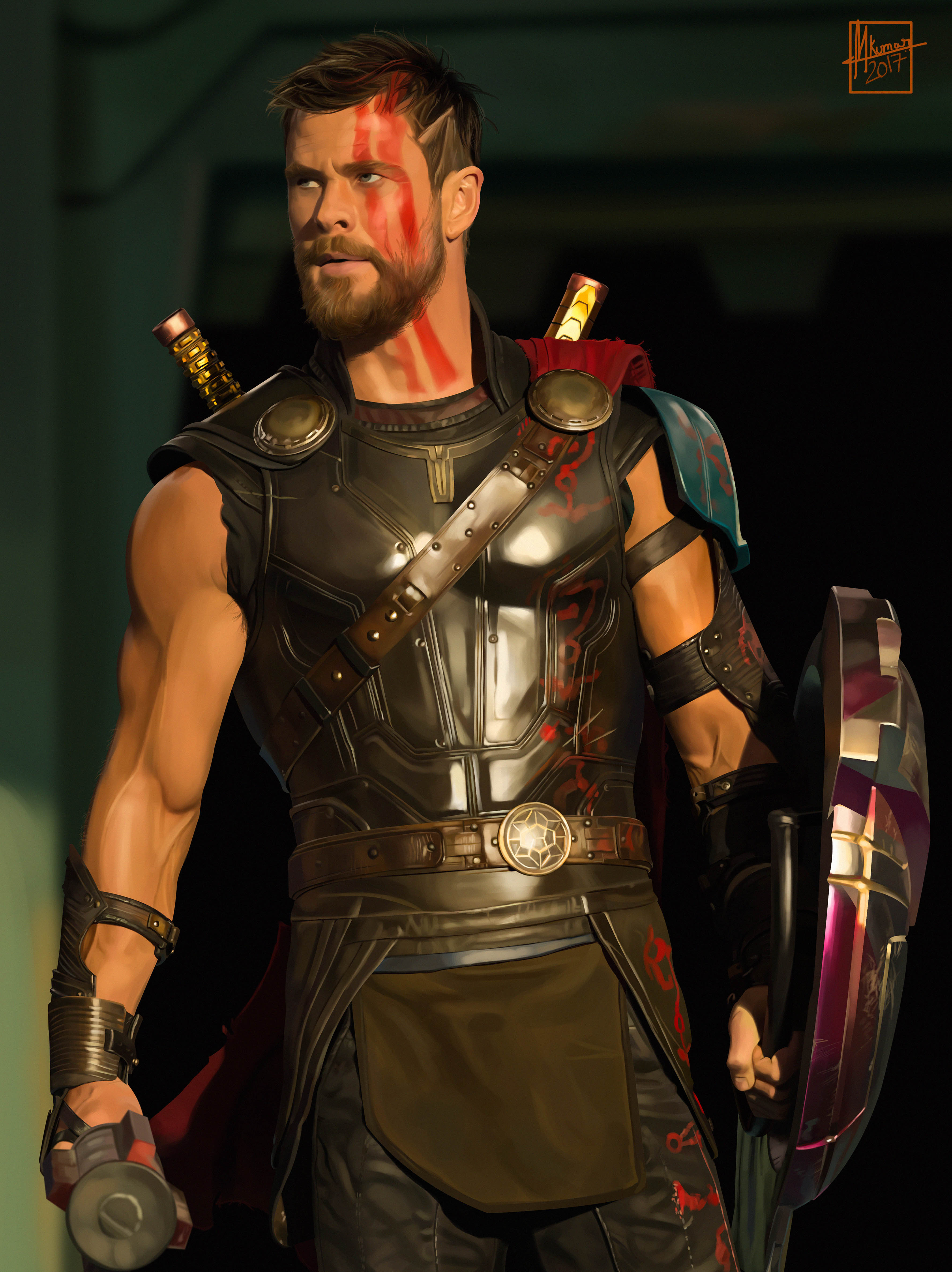 Thor Ragnarok- Digital Painting in Digital Painting Inspiration by Mayank Kumar