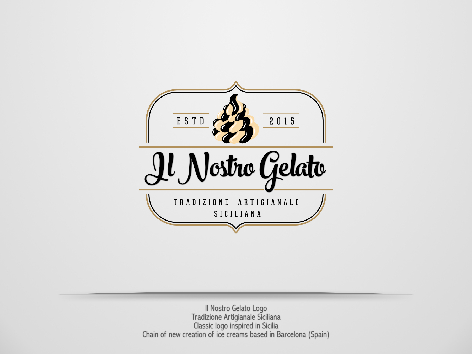 Il Nostro Gelato Logo by Srdanpesic Il Nostro Gelato Logo in Logo & Brand Identity Inspiration by Srdanpesic