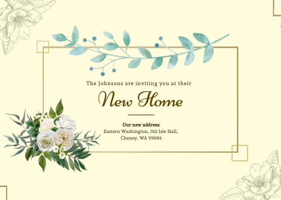 Address change invitation card by Reetika Singharia Address change invitation card in Card Inspiration by Reetika Singharia