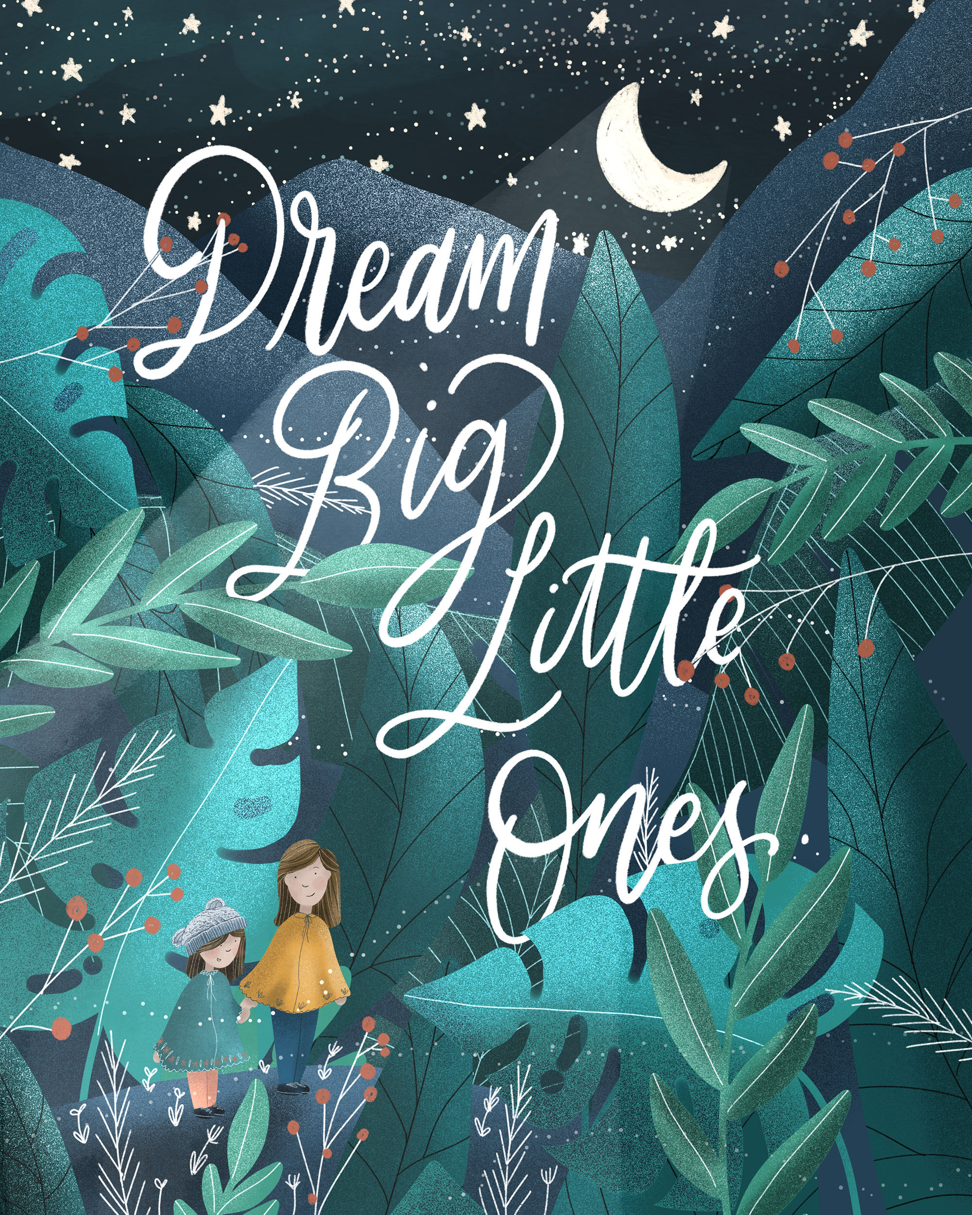 Dream Big Little Ones in Illustration and Graphics Inspiration by Becky Thorns