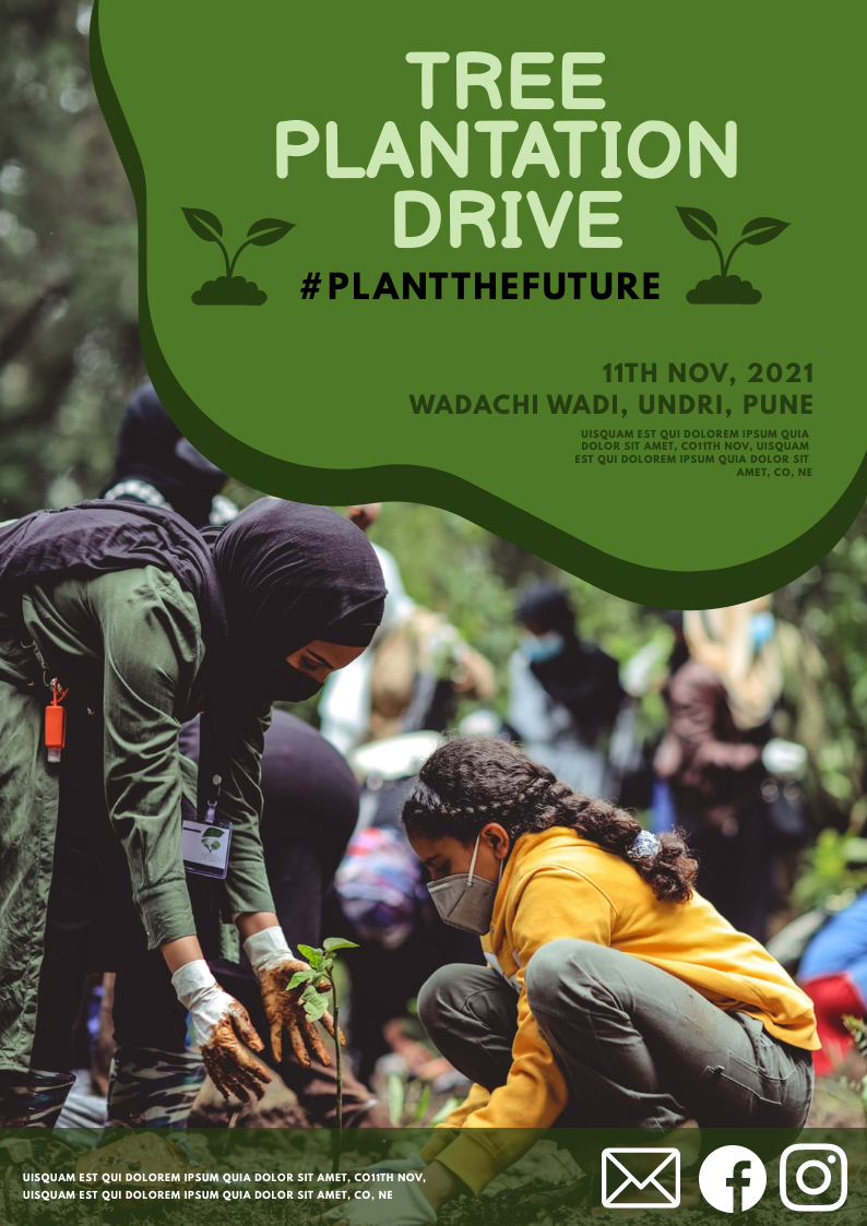 Tree Plantation Drive in Print flyer design Inspiration by Shlokaa Kavtekar