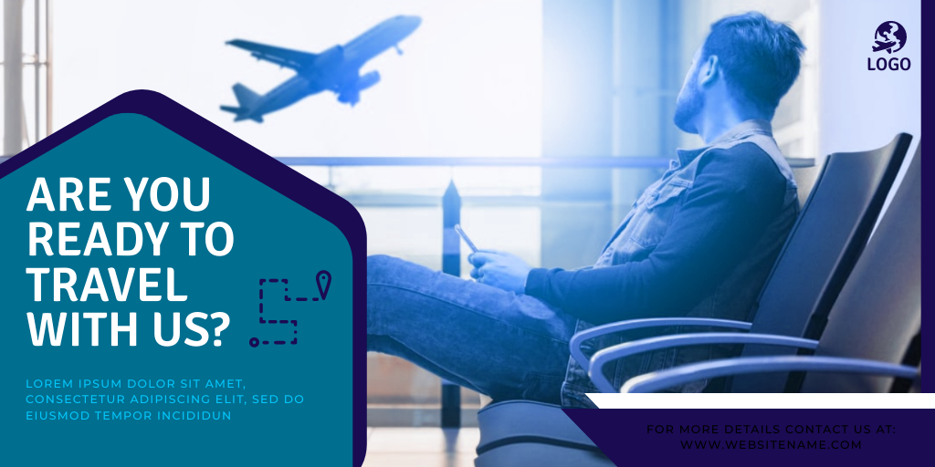 Travel with Us. in Twitter Post Design Inspiration by Shlokaa Kavtekar