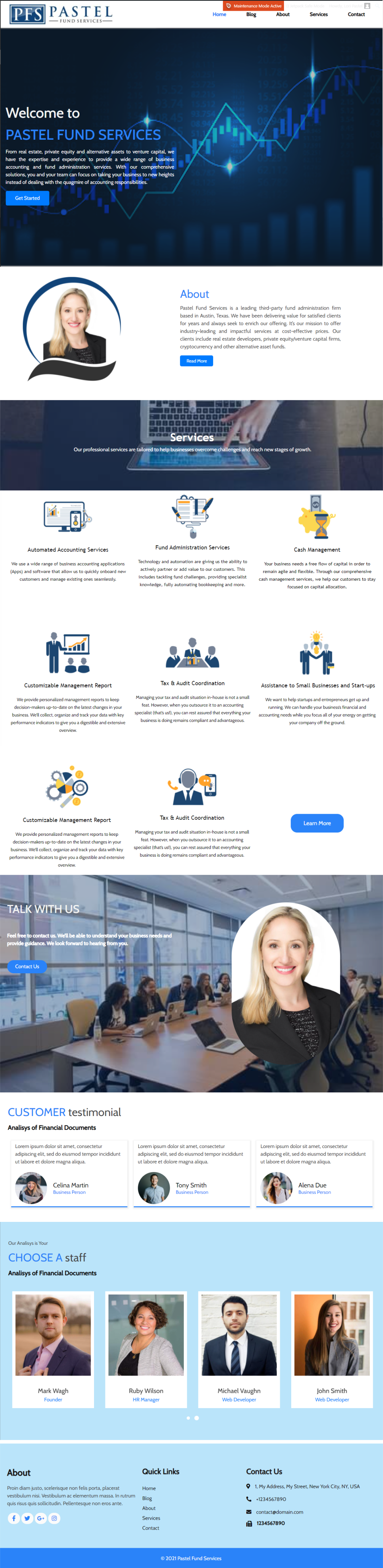 Web Design For Pastel Fund Services By Prettydonut 339817 - Designhill