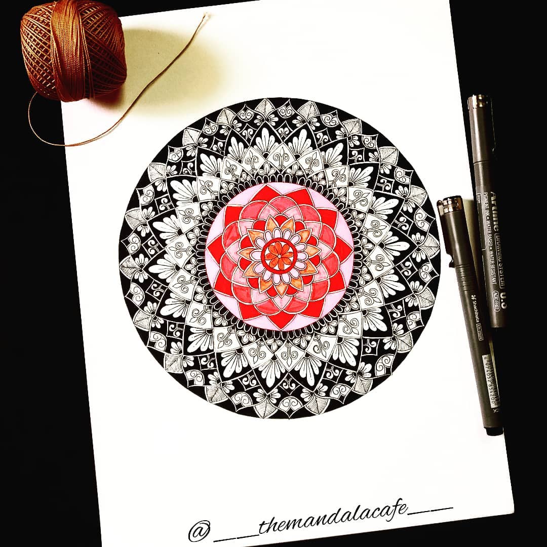 Mandala illustration on bristol board in Doodle Art Inspiration by Nayonika Sengupta