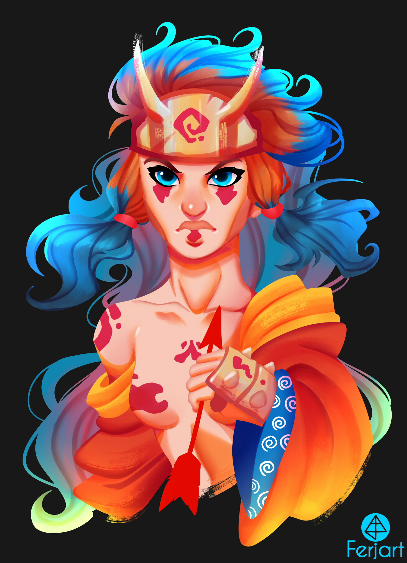 Warrior of fire. by Fernando Pavón Warrior of fire. in Digital Painting Inspiration by Fernando Pavón