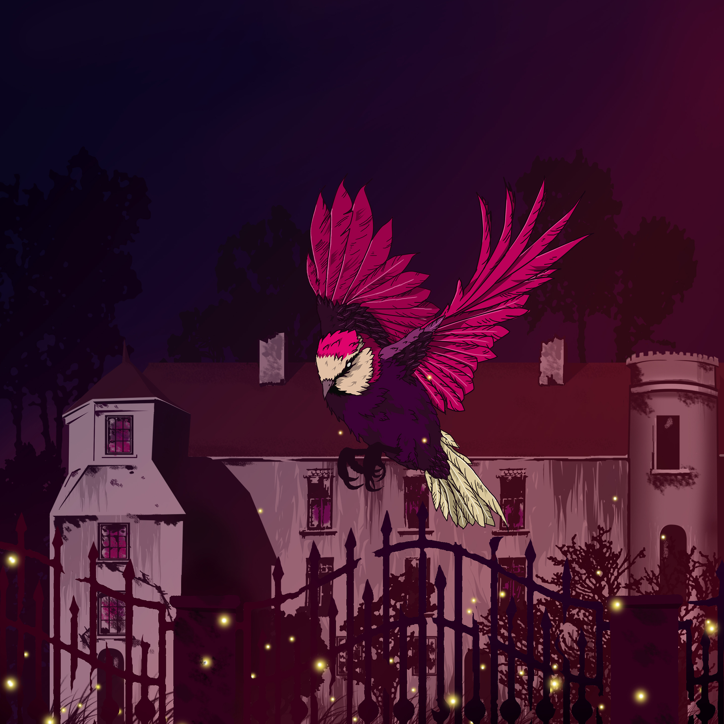 bird in old house in Digital Art Inspiration by Oki Akbar