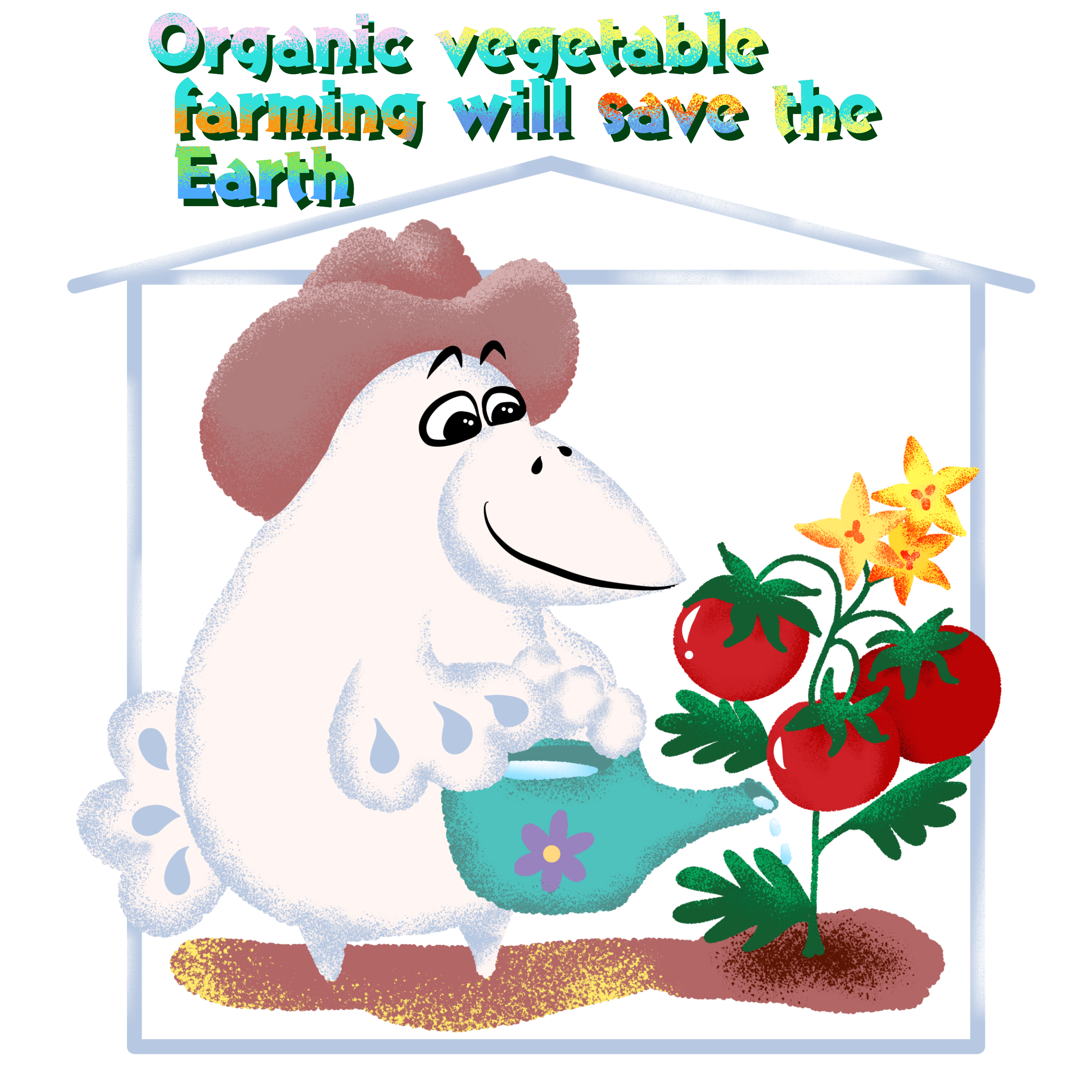 organic vegetable farming will save the planet in Digital Painting Inspiration by Marina Glushchenko