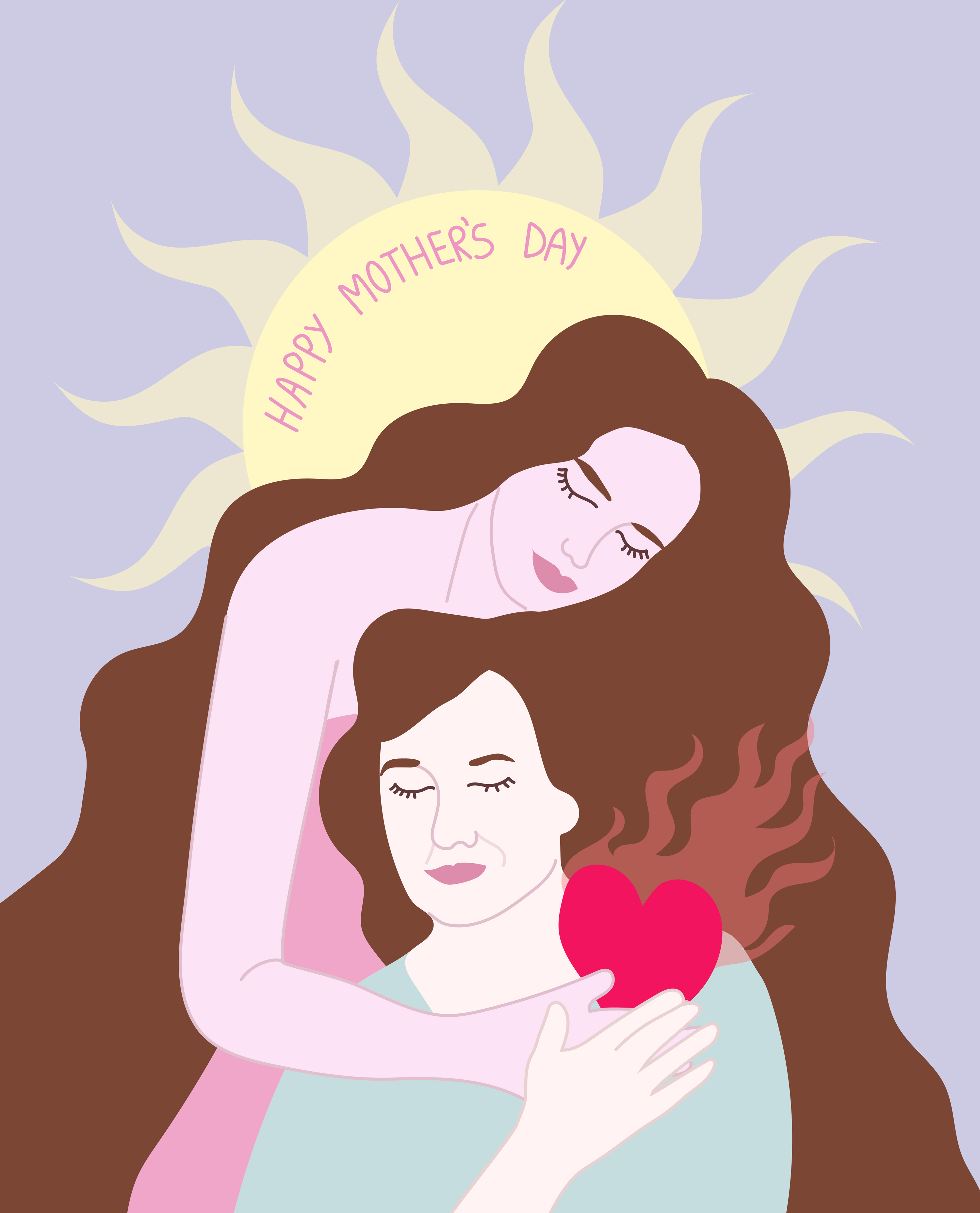 Happy Mother's Day in Illustration and Graphics Inspiration by Katarina Samohin