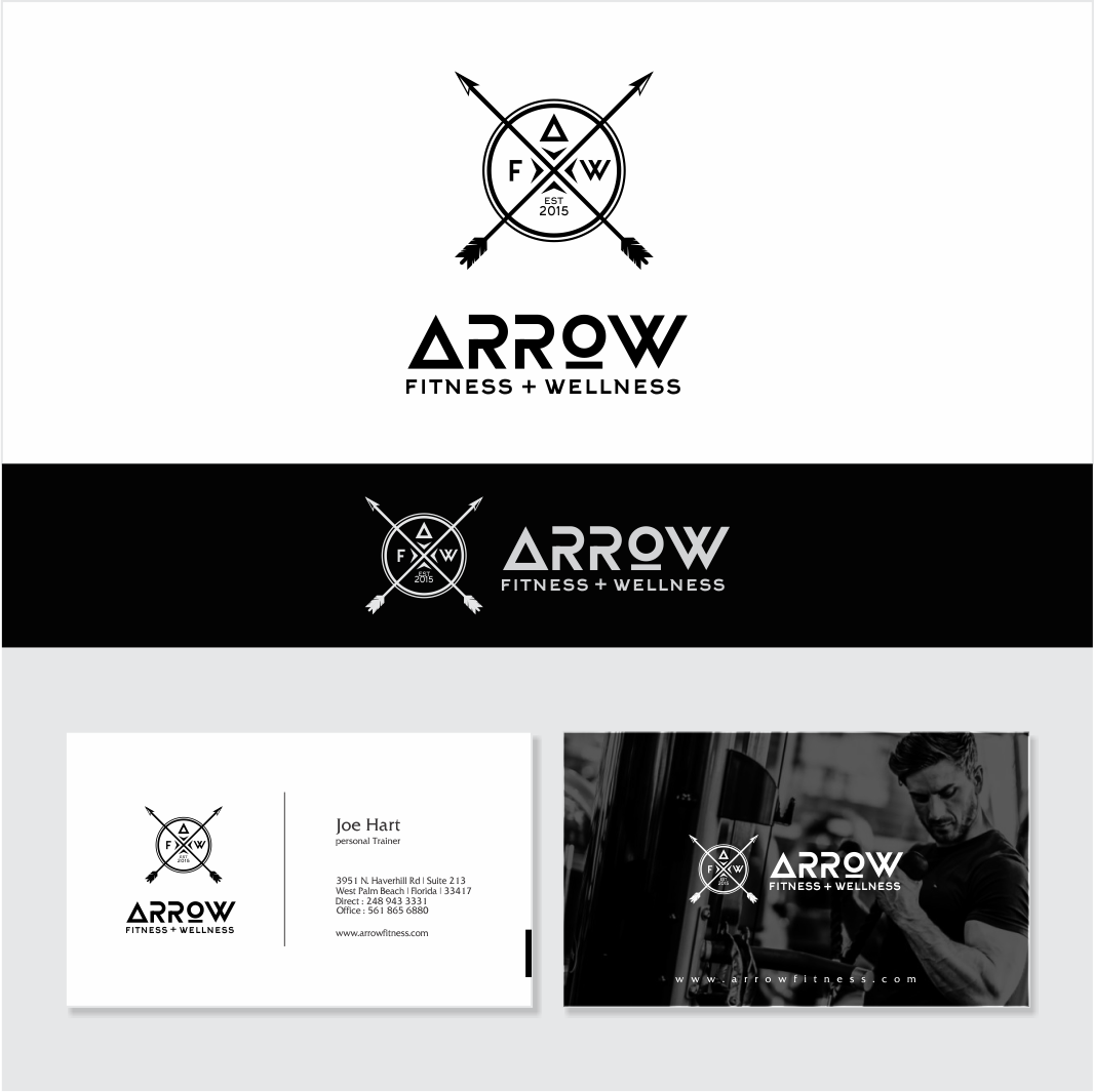 ARROW FITNESS LOGO AND BUSINESS CARD by Nocky Tri ARROW FITNESS LOGO AND BUSINESS CARD in Logo Design Inspiration by Nocky Tri