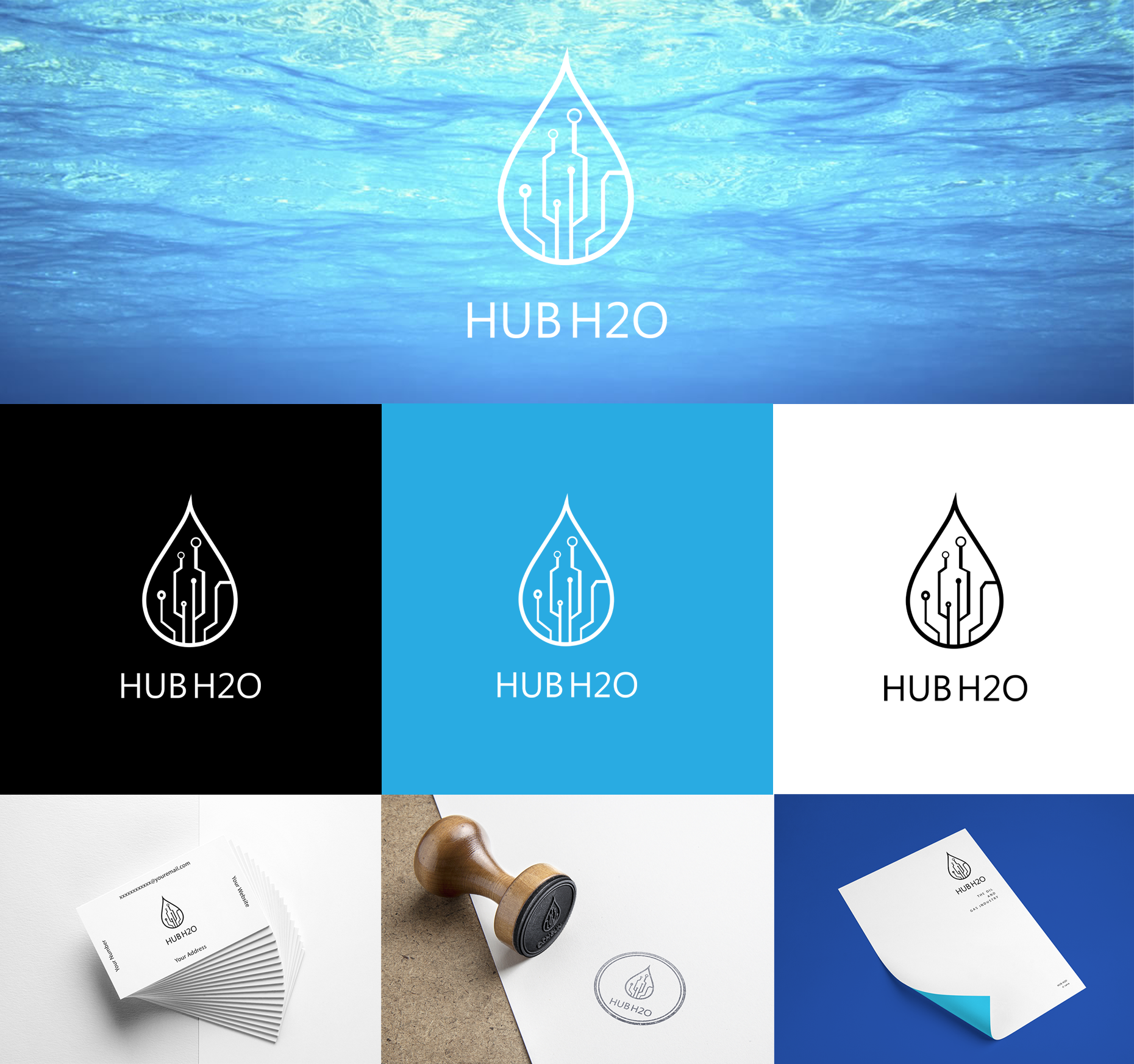 HUBH2O by Maultauhid HUBH2O in Logo Design Inspiration by Maultauhid