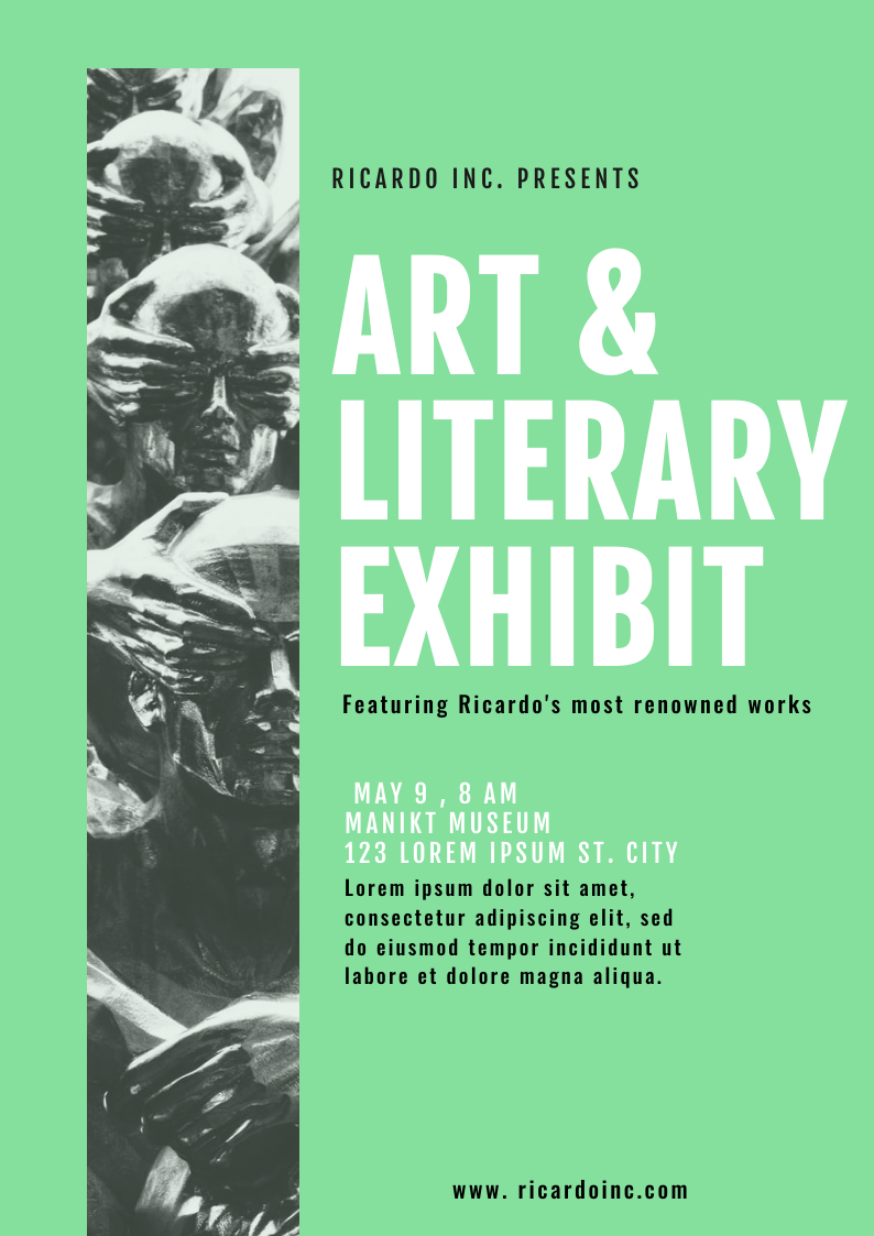 minimalist art exhibit flyer by Cleofe D. minimalist art exhibit flyer in Print flyer design Inspiration by Cleofe D.