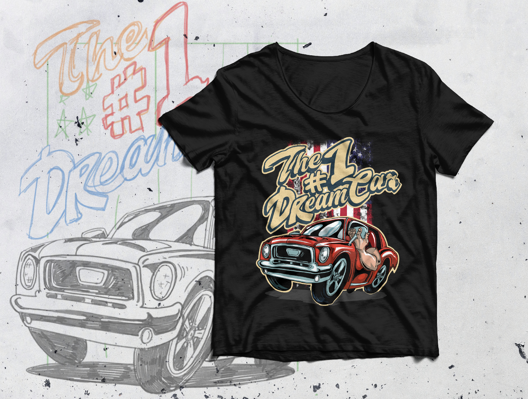 The #1 Dream Car in Merchandise Design Inspiration by Proateam